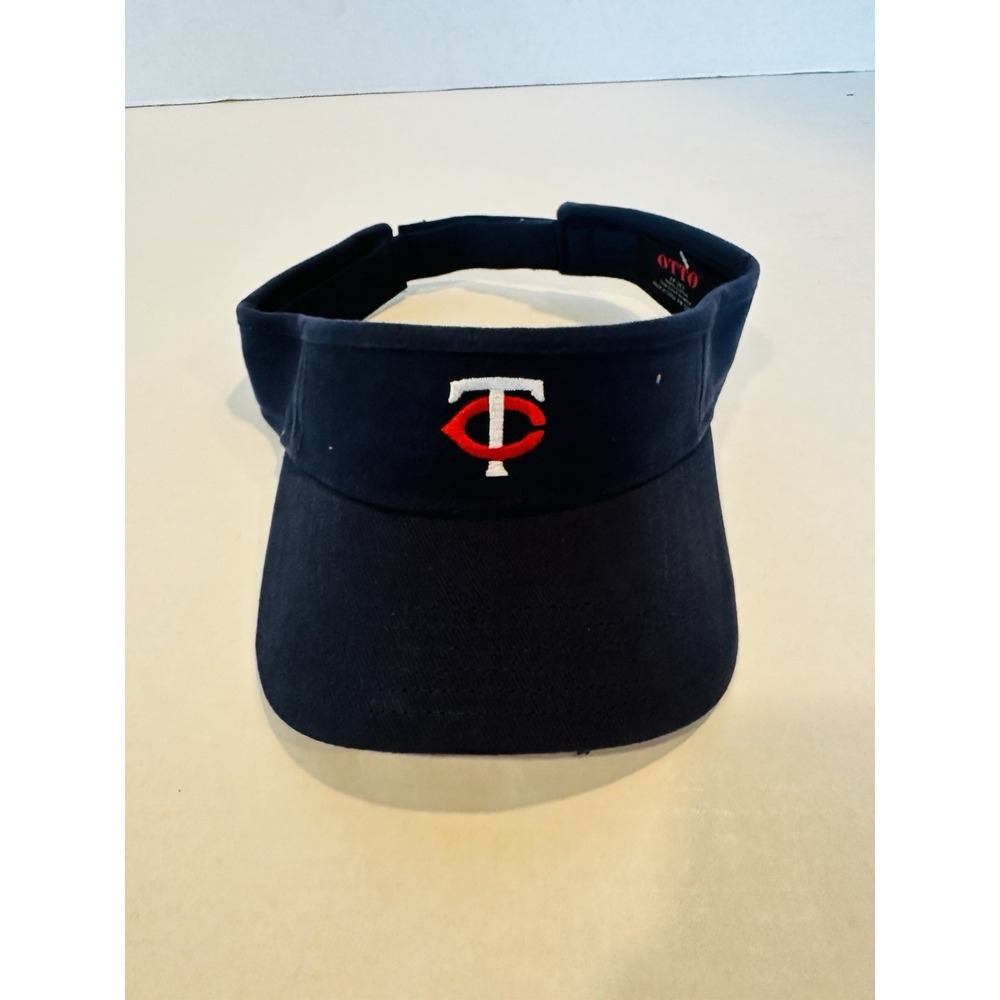 Minnesota Twins Visor Otto Navy Blue Adjustable Front Logo, Red White